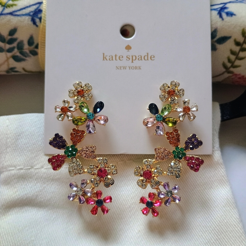 Kate Spade Limited Edition Earrings Colorful Flowers